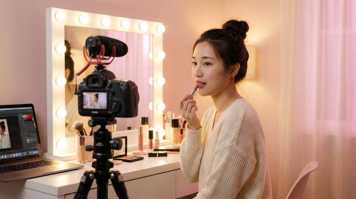 国产自拍美妆视频教程